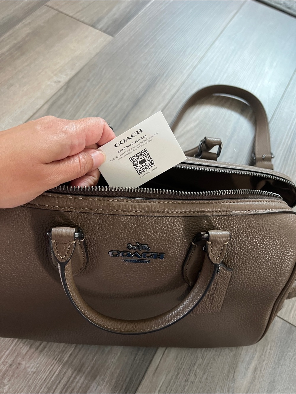 Coach Brown Leather Crossbody Bag - Picture 4 of 5